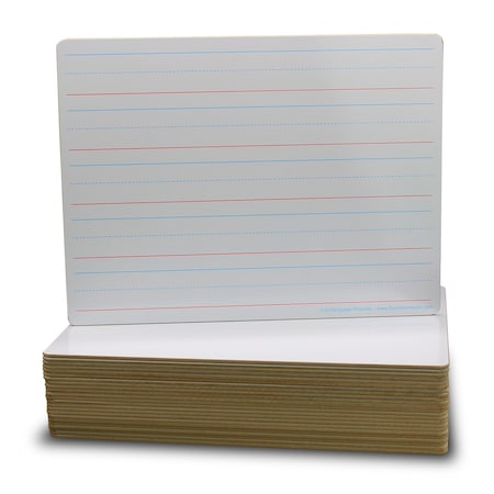 Flipside Flipside Red And Blue Ruled Plain Dry Erase Board, 9in X 12inInches, White, 24PK 12034